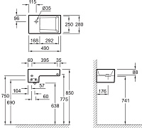 Рукомойник Jacob Delafon Terrace EGA012 49 см EGA012-00