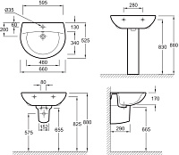 Раковина Jacob Delafon Patio E1998G 66 см E1998G-00
