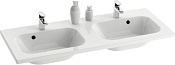 Ravak Chrome Раковина подвесная двойная 120x49 см, с переливом, цвет: белый XJG01112000