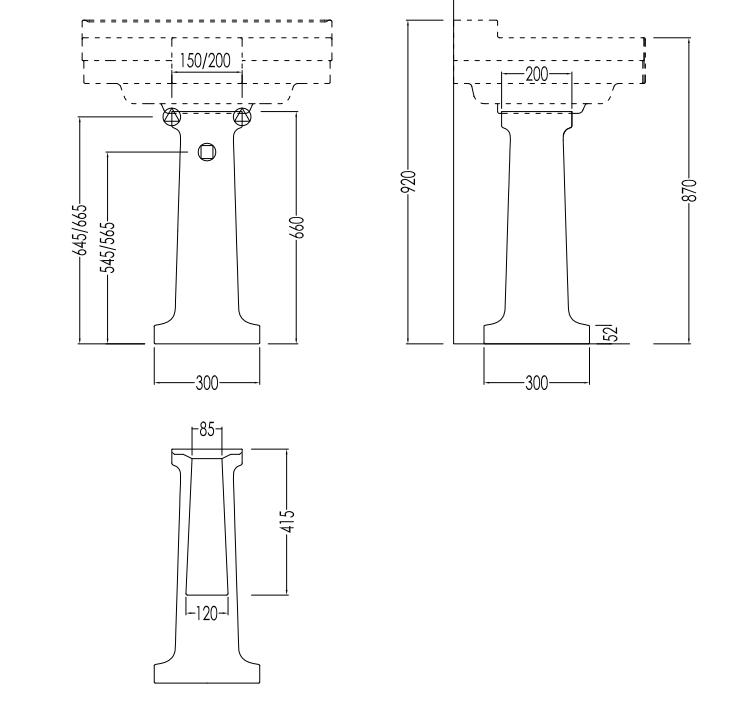 Devon&Devon Bogart Колонна для раковины 30х66 см, цвет белый IBCOLBOG