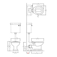 Devon&Devon Etoile Механизм слива для низкого бачка IBBATT-CB/ETOILE