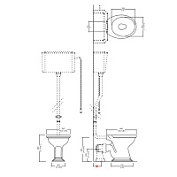 Devon&Devon Oxford Механизм слива для высокого бачка IBACCCAOXF