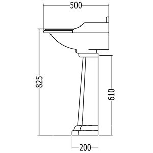 Devon&Devon Oxford Пъедестал для раковины, цвет белый IBCOLOXF