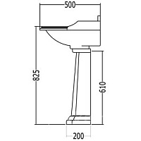 Devon&Devon Oxford Пъедестал для раковины, цвет белый IBCOLOXF