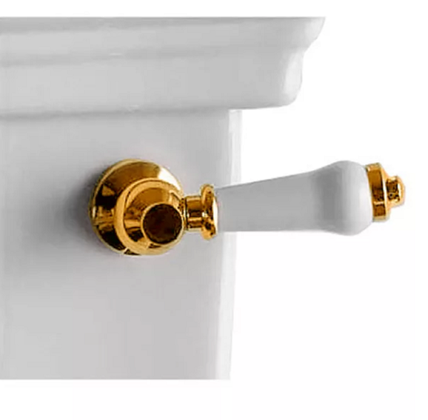 Devon&Devon Classica Ручка управления OLD, цвет светлое золото/белый IB1042AGM