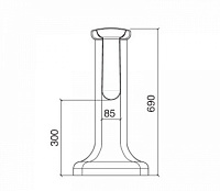 Sbordoni Palladio Пьедестал h69 см, цвет белый 7001