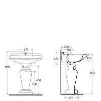 Migliore Impero Колонна тюльпан, керамика, цвет: белый 20784