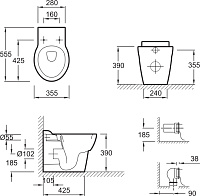 Унитаз приставной Jacob Delafon Ove E1584 E1584-00
