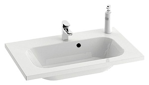 Ravak Chrome 80 Раковина накладная 80x49 см, с переливом, цвет: белый XJG01180000