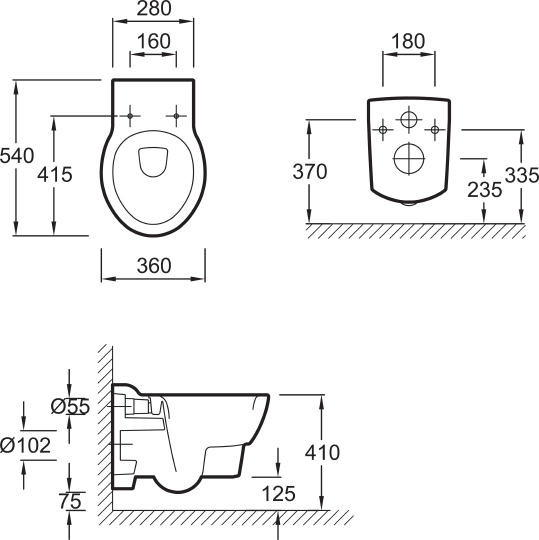 Унитаз подвесной Jacob Delafon Ove E1585 E1585-00