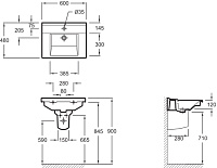 Раковина Jacob Delafon Struktura EXI112 60 см EXI112-00