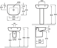 Раковина Jacob Delafon Odeon Up E4737 56 см E4737-00