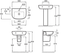 Раковина Jacob Delafon Odeon Up E4700 60 см E4700-00