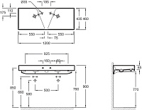 Раковина Jacob Delafon Rythmik EXM112-Z 120 см двойная EXM112-Z-00