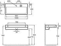 Раковина Jacob Delafon Terrace EXC112 100 см EXC112-00