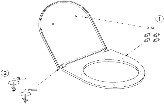 Крышка-сиденье Jacob Delafon Odeon Up  петли хром E70009-00