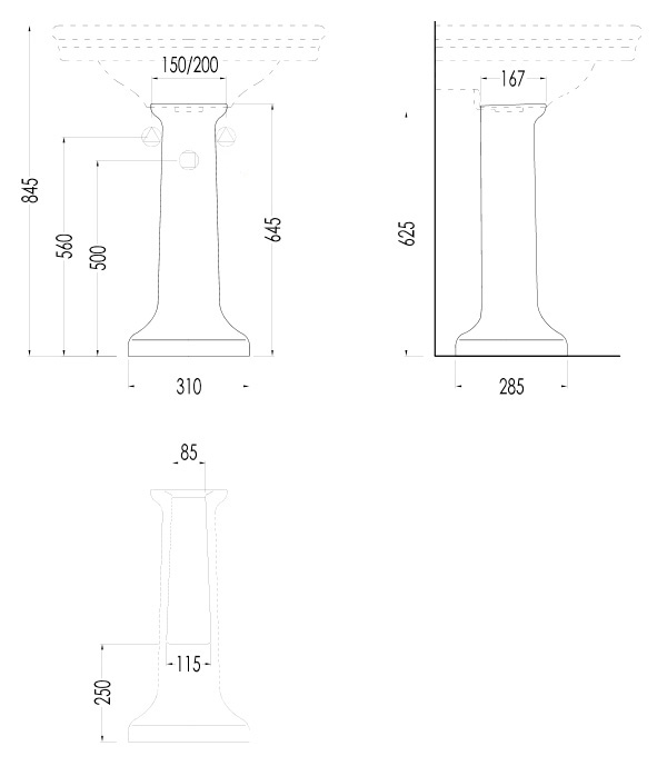 Devon&Devon Etoile Пьедестал, цвет белый IBCOLET