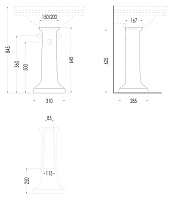 Devon&Devon Etoile Пьедестал, цвет белый IBCOLET