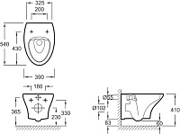 Унитаз подвесной Jacob Delafon Nouvelle Vague EDJ102-00