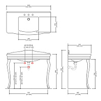 Devon&Devon Colette Консоль 109х57хh85/95 см, цвет белый DECOLETTEBI3FGCR
