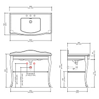 Devon&Devon Jacqueline Ceramic Консоль, цвет хром DEJACQCARCR