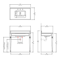Devon&Devon Premiere Консоль 92х52,5хh85/94 см, цвет хром DEPREMIEREBI1FGCR