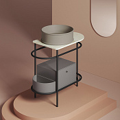 ArtCeram Flair 3.0 Ящик выдвижной и боковая секция 57,4x34,8x25h см, цвет: platinum ACM037 52