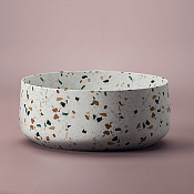 ArtCeram Cognac Раковина чаша d42x16h см, без перелива, покрытие Saniglaze, цвет: light terrazzo COL001 89 00