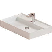 ArtCeram Scalino Раковина подвесная/накладная 75x48x11,5h см, 1 отв без перелива, цвет: glossy white SCL008 01 00