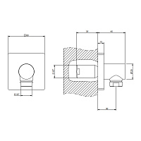 Gessi Rilievo Шланговое подключение, цвет: brushed brass PVD 59169#727