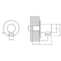 Gessi 316 Bath-Shower Шланговое подключение, цвет: brushed brass PVD 54269#727