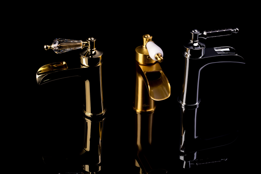 Boheme Vogue Смеситель для раковины без дк, длина излива 11 см, каскад, цвет: gold 211