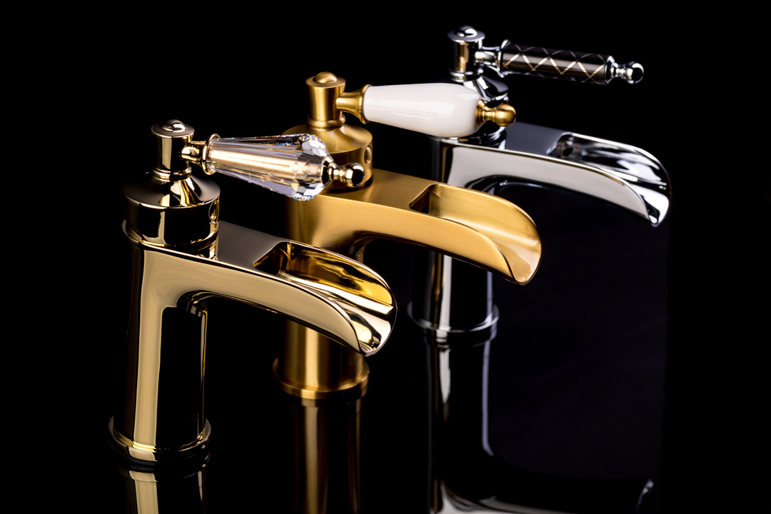 Boheme Vogue Смеситель для раковины без дк, длина излива 11 см, каскад, цвет: gold 211