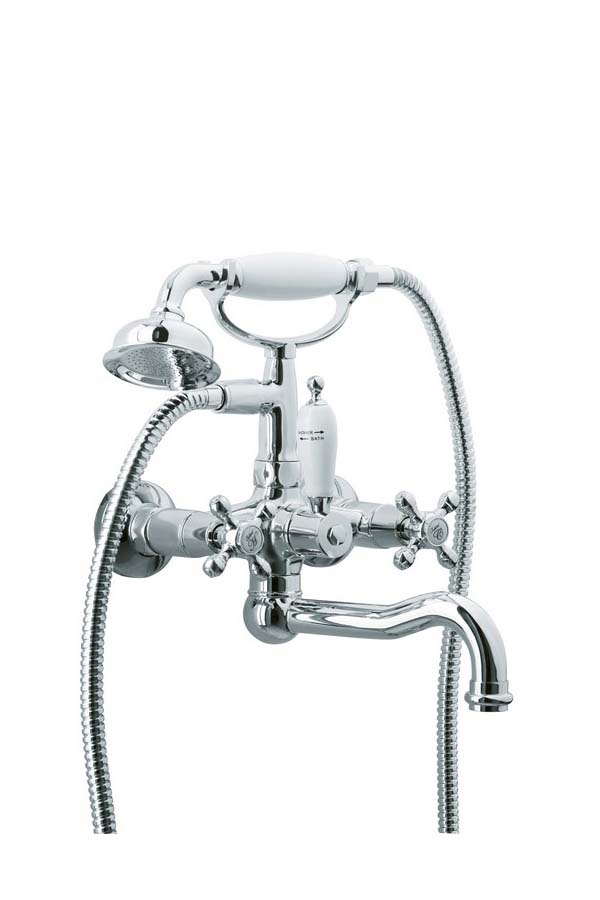 Boheme Tradizionale Chromo Смеситель для ванны с душевым набором, излив 21,5 см, цвет: chrome 273