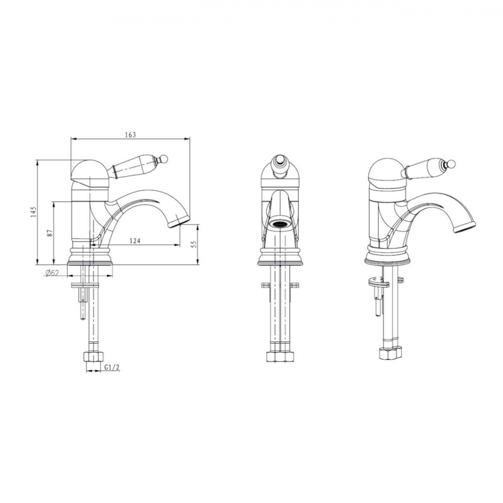 Boheme Provanse Ripresa Смеситель для раковины без дк, длина излива 12,4 см, цвет: bronze 361