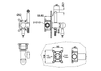 Boheme Imperiale Гигиенический душ со смесителем и встраиваемой частью, цвет: gold 435