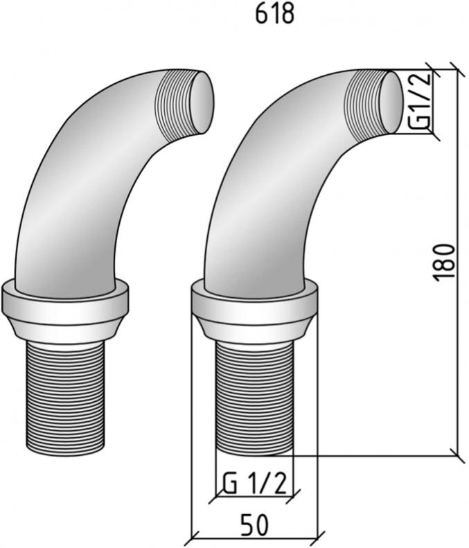 Boheme Brillante Уголки на борт ванны, цвет: chrome 618