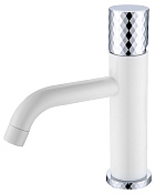 Boheme Stick Diamond Смеситель для раковины длина излива 13,5 см, без дк, цвет: white/chrome 121-WCR