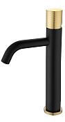 Boheme Stick Touch Смеситель для раковины высота излива 20,6 см, без д/к, цвет: black/gold 122-BG.2