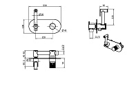 Boheme Stick Diamond Гигиенический душ со смесителем и встраиваемой частью, цвет: black 127-BB