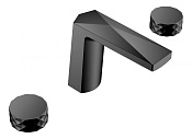 Boheme Venturo Diamond Смеситель для раковины на 3 отверстия, без дк, излив 15,2 см, цвет: black 150-B-DIAMOND