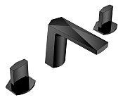 Boheme Venturo Ice Смеситель для раковины на 3 отверстия, без дк, длина излива 15,2 см, цвет: black 150-B-ICE