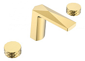 Boheme Venturo Diamond Смеситель для раковины на 3 отверстия, без дк, излив 15,2 см, цвет: gold 150-G-DIAMOND