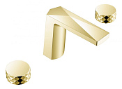Boheme Venturo Diamond Смеситель для раковины на 3 отверстия, без дк, излив 15,2 см, цвет: matt gold 150-MG-DIAMOND