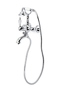 Boheme Crystal Смеситель для ванны с душевым комплектом: ручной душ, излив 19,5 см, цвет: chrome 263-CRST