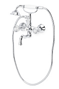 Boheme Flora Смеситель для ванны с душевым комплектом: ручной душ, шланг, излив 21,5 см, цвет:chrome 273-FL
