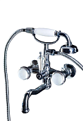 Boheme Satine Смеситель для ванны с душевым комплектом: ручной душ, шланг, излив 21,5см, цвет:chrome 273-ST