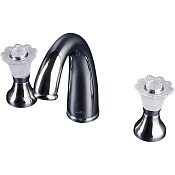 Boheme Camelia Смеситель для раковины на 3 отверстия, длина излива 13,8 см, без дк, цвет: chrome 277-Camelia