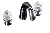 Boheme Crystal Смеситель для раковины на 3 отверстия, длина излива 13,8 см, без дк, цвет: chrome 277-CRST