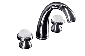 Boheme Satine Смеситель для раковины на 3 отверстия, длина излива 13,8 см, без дк, цвет: chrome 277-ST